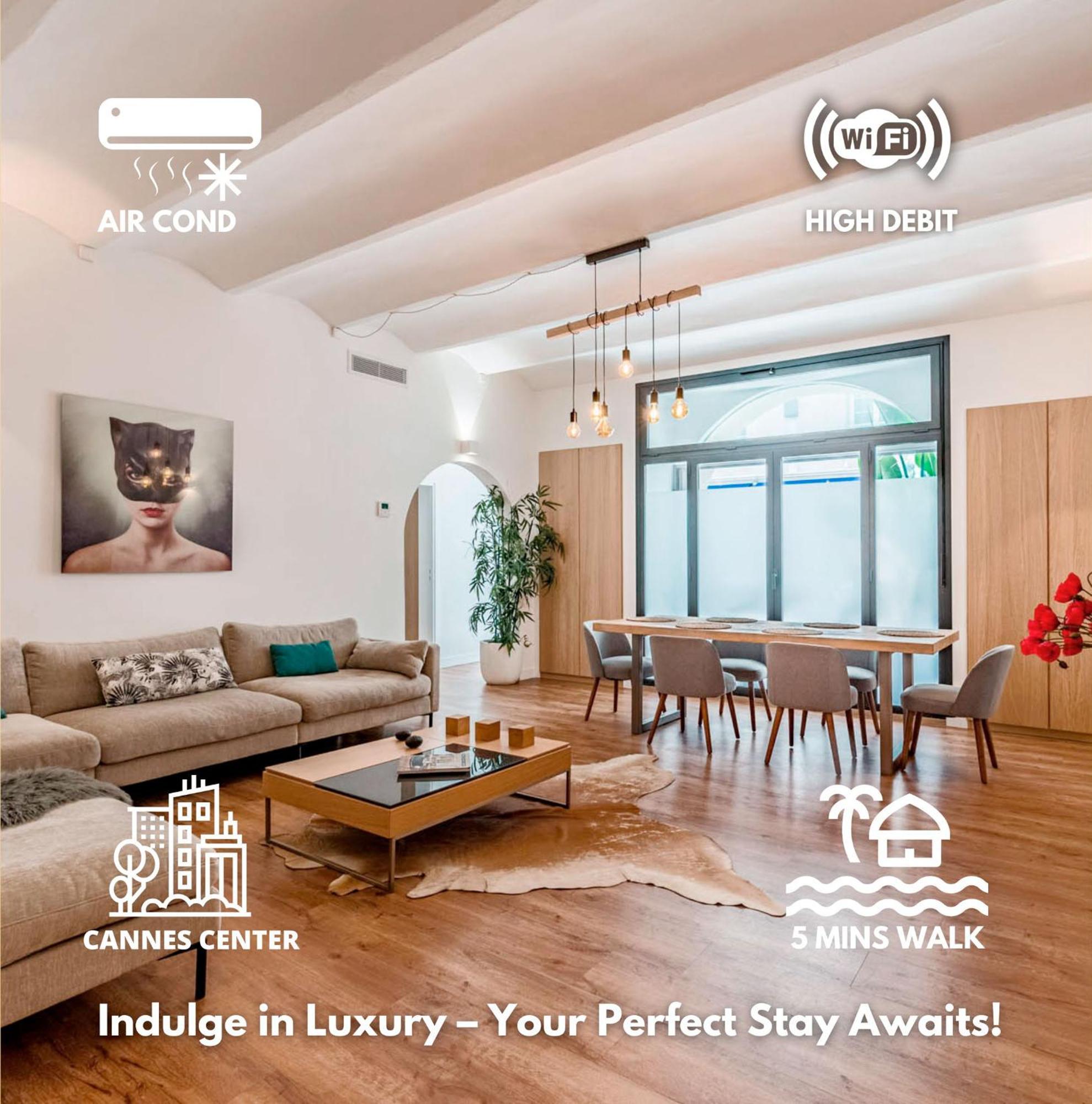 4br Luxury Family Loft - Walk To & Shopping, Air Cond & Sunny Terrace Totolulucannes Cannes